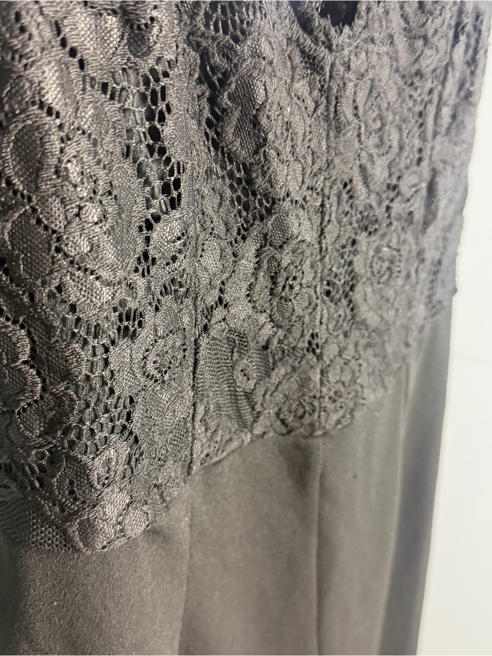 Mi Ami Black Lace top Bodice Sleeveless Jumpsuit Wide Leg Pant size medium - Picture 5 of 11
